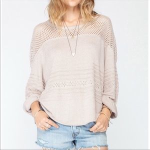 Gentle Fawn GXF Everly Fishnet Taupe Sweater Small